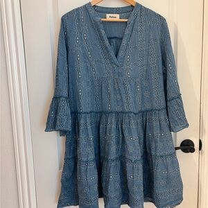 Floral Blue Dress by